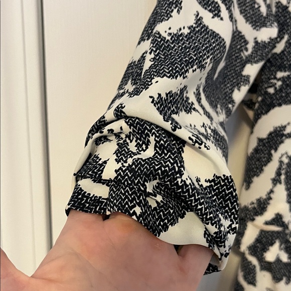 Hugo Boss Blackish Blue and Cream Midi Dress - Picture 5 of 10